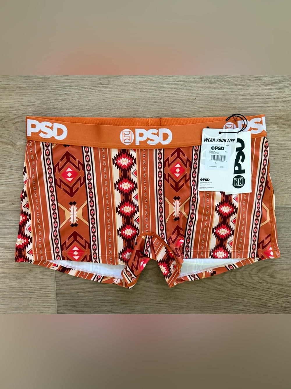PSD Aztec Dust Boy Shorts Underwear Size L NWT Multicolor